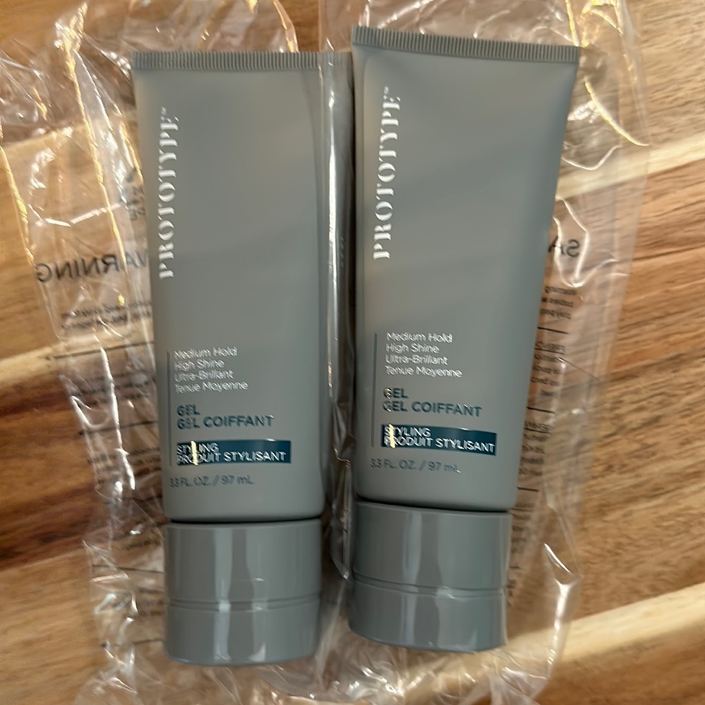 (2) Prototype REGIS Medium Hold High Shine Styling Gel 3.3oz